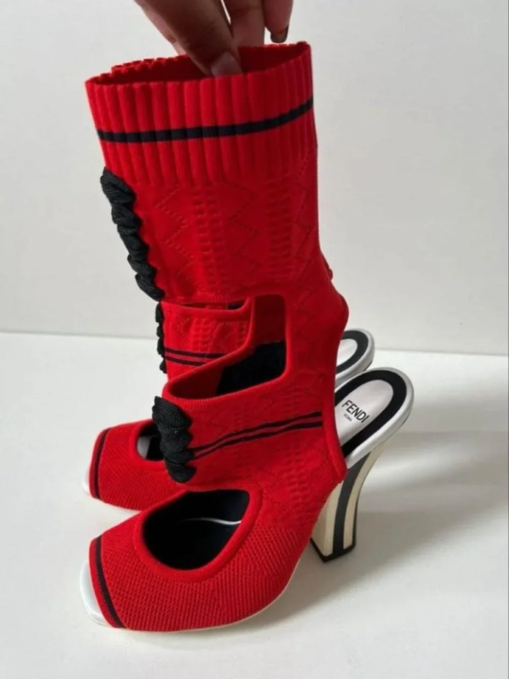 Fendi Knit High Heels Pumps